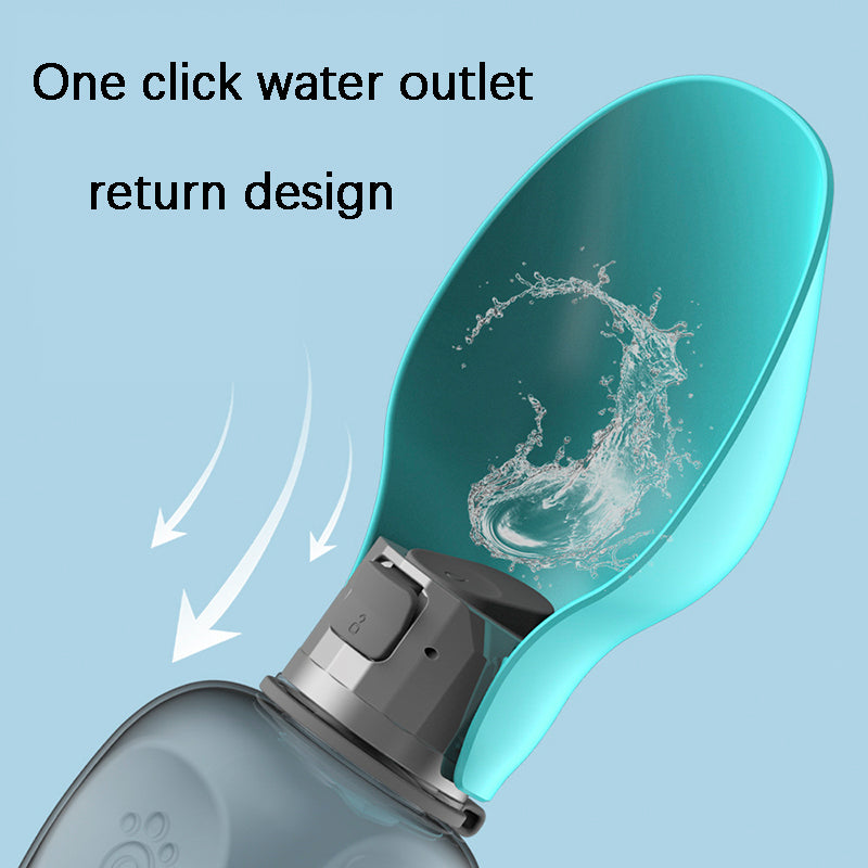 Portable Dog Water Bottle – Foldable Leakproof Bowl for Walks