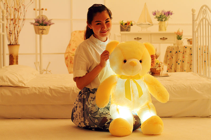 LED Teddy Bear – Glowing Plush Toy with 7 Color Lights | Perfect Gift for Kids