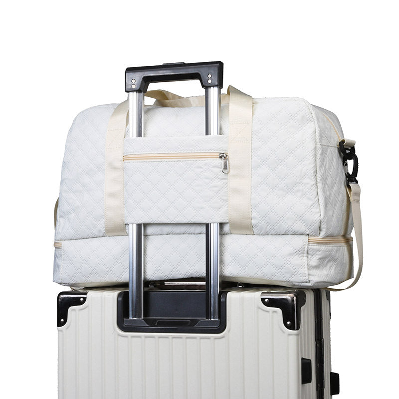 Multi-Functional Crossbody Gym Bag - Dry-Wet Separation, Large Capacity For Travel, Workout & Business Trips - Waterproof Sports Duffle Backpack