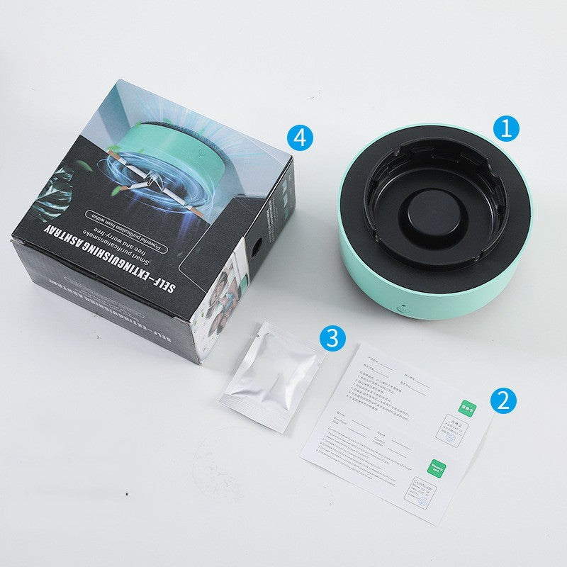 Smart Ashtray with Built-In Air Purifier – Eliminates Smoke & Odors Instantly