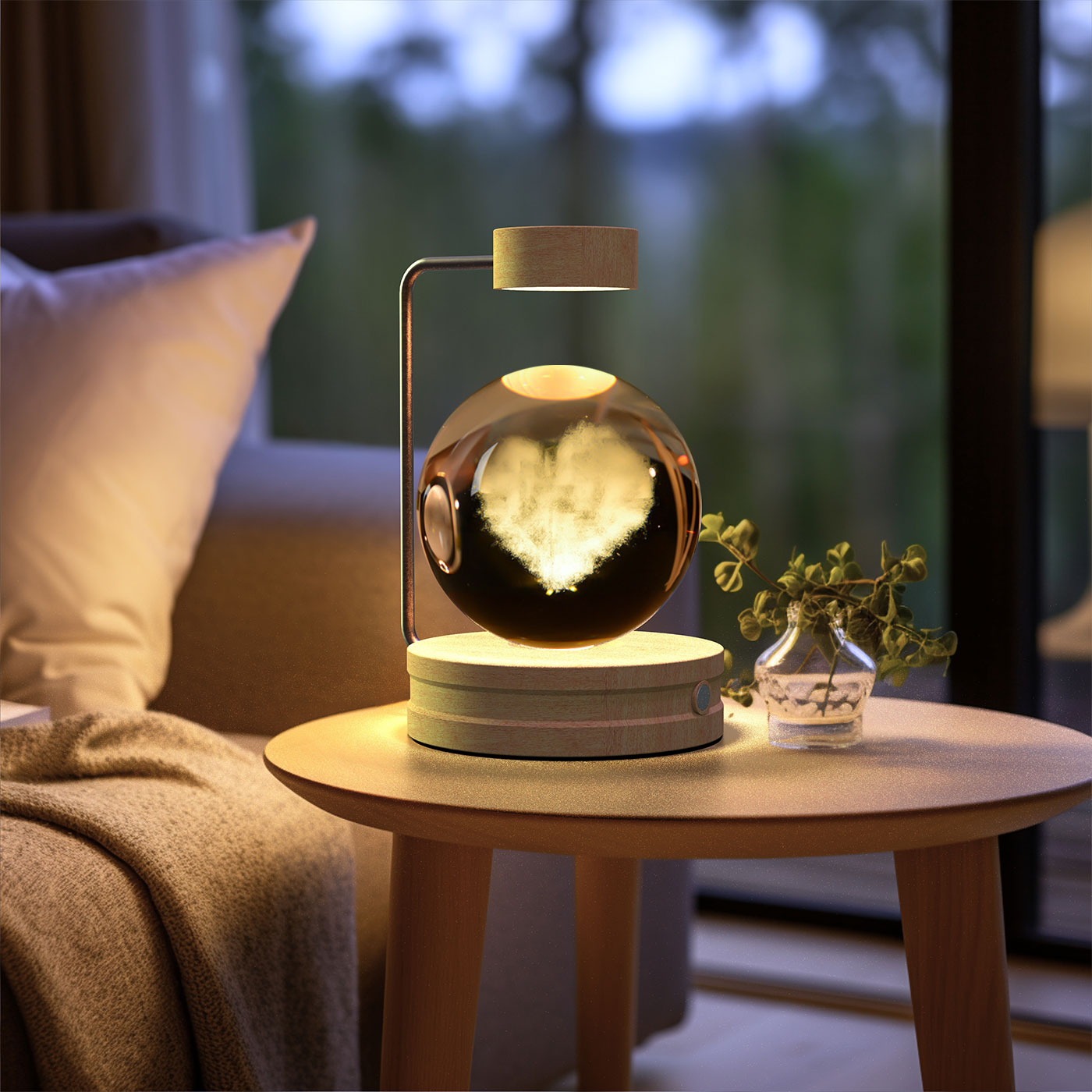 Cosmic Dinosaur Night Light – LED Crystal Ball Bedside Lamp