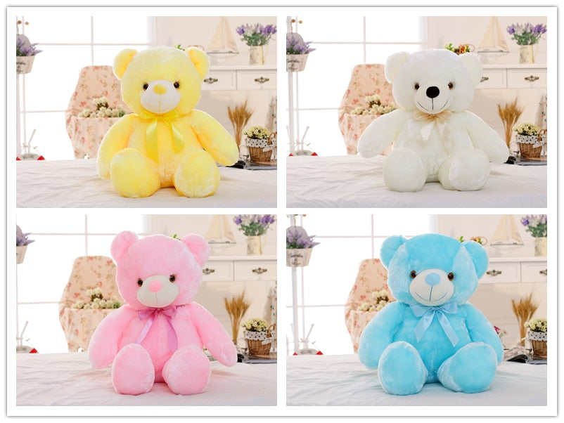 LED Teddy Bear – Glowing Plush Toy with 7 Color Lights | Perfect Gift for Kids