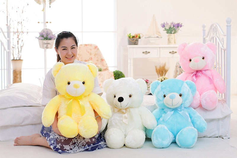 LED Teddy Bear – Glowing Plush Toy with 7 Color Lights | Perfect Gift for Kids