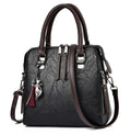 Vintage Tassel Tote Bag – Women's PU Leather Handbag