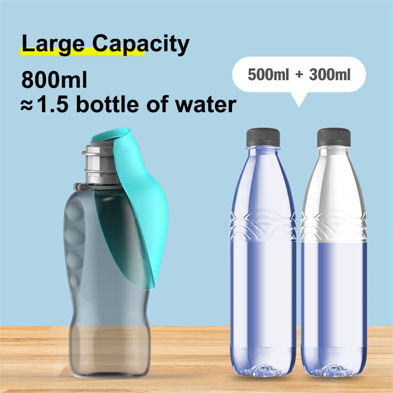 Portable Dog Water Bottle – Foldable Leakproof Bowl for Walks