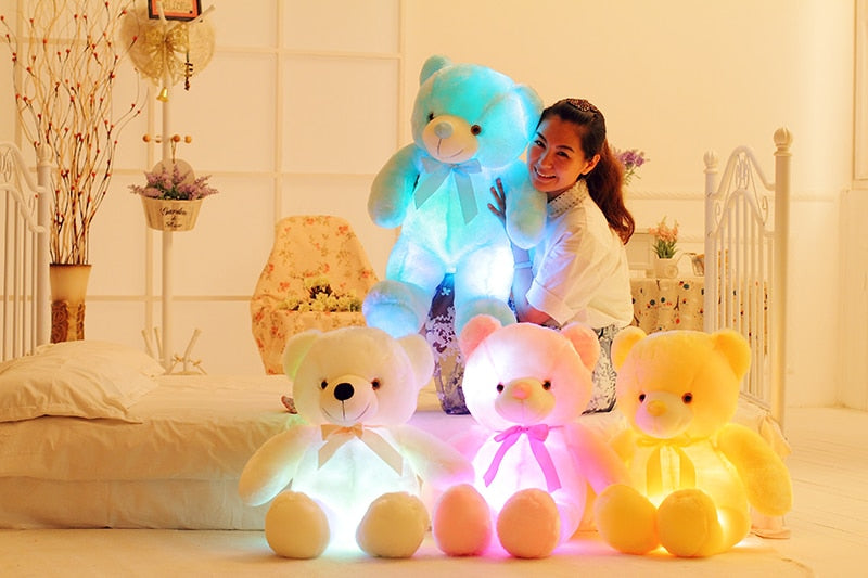 LED Teddy Bear – Glowing Plush Toy with 7 Color Lights | Perfect Gift for Kids