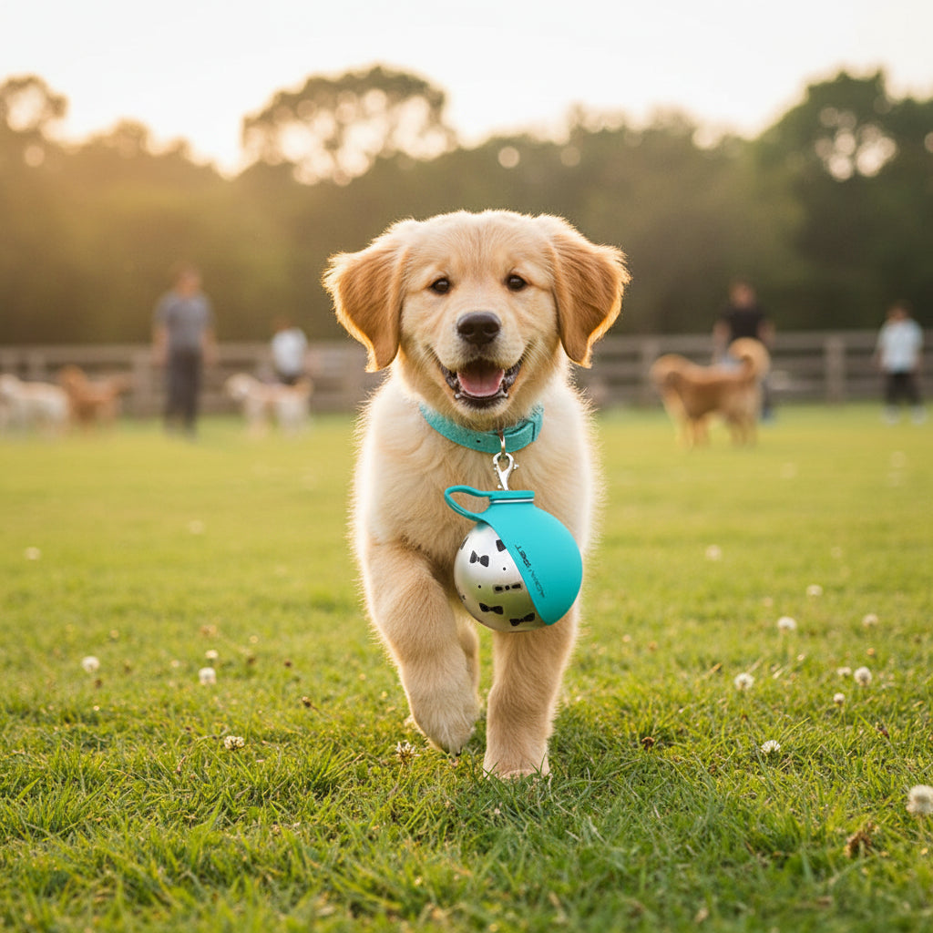 Portable Dog Water Bottle with Bowl & Waste Bag Dispenser | Travel Essential