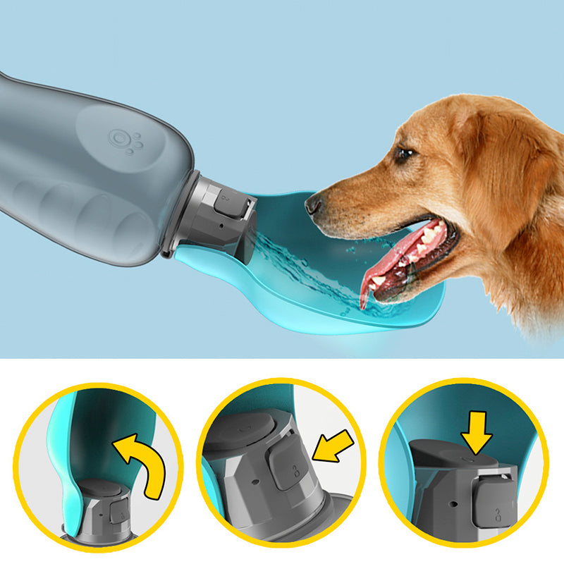 Portable Dog Water Bottle – Foldable Leakproof Bowl for Walks