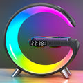 G Shaped LED Lamp with Bluetooth Speaker & Wireless Charger
