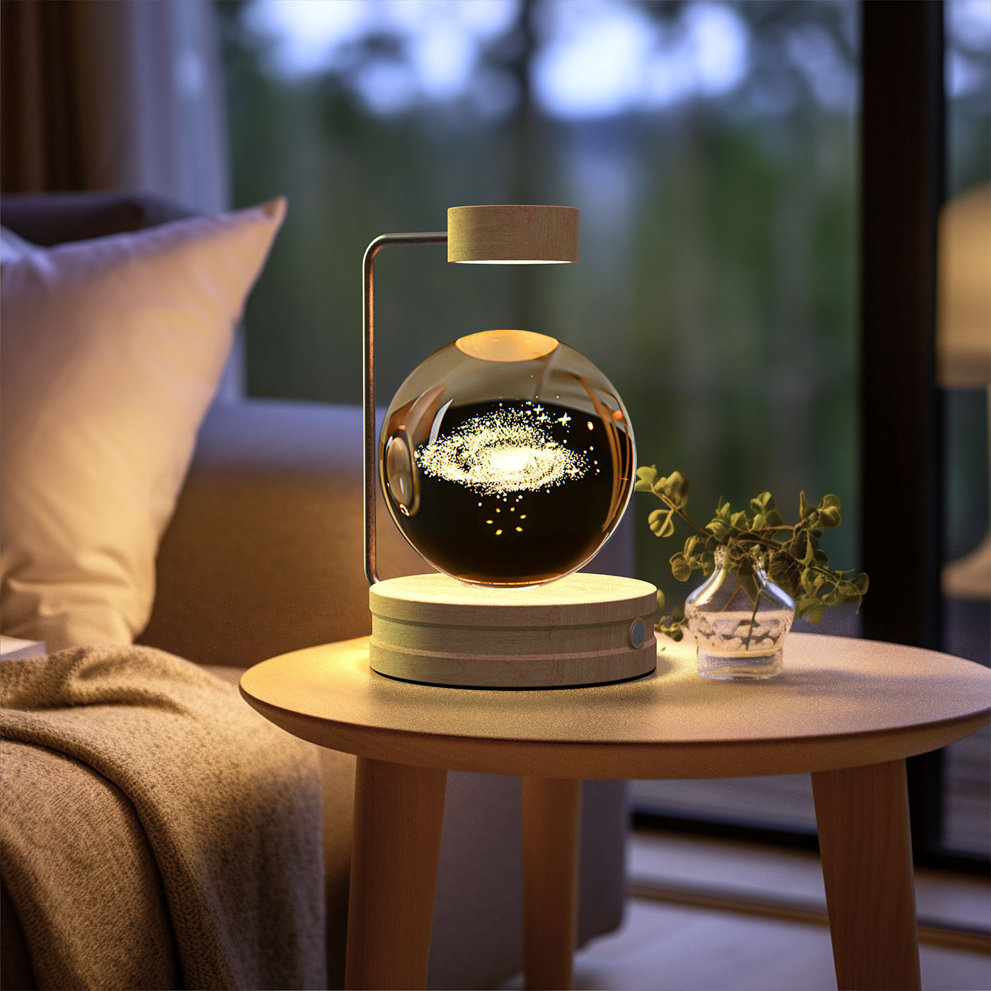 Cosmic Dinosaur Night Light – LED Crystal Ball Bedside Lamp