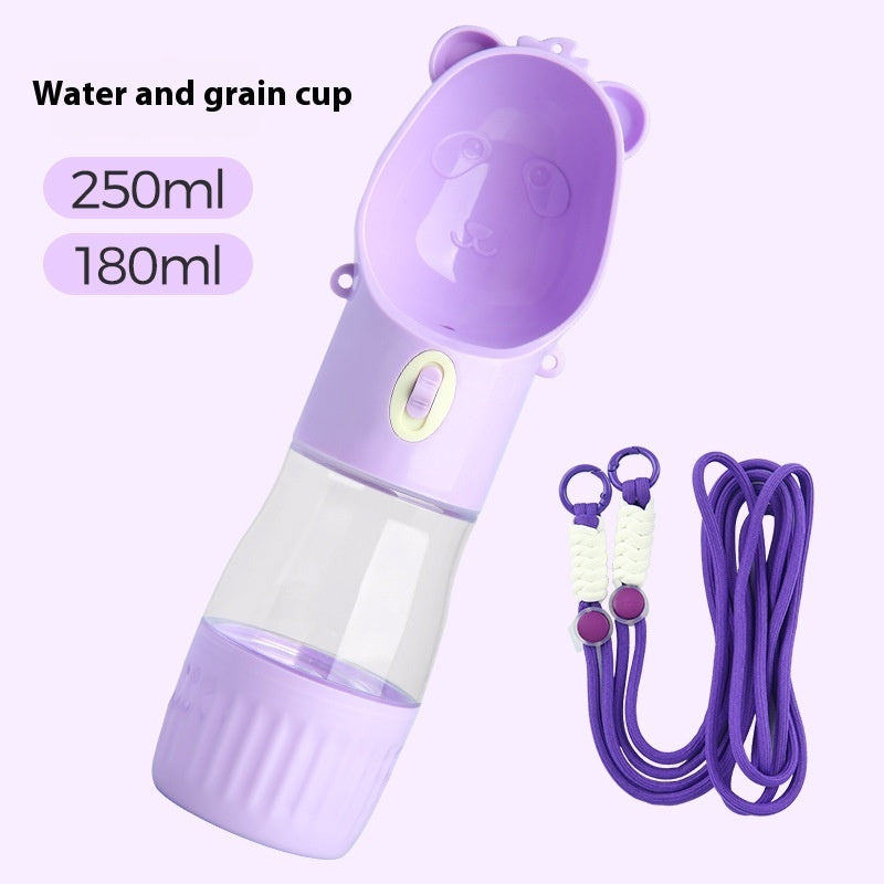2 In 1 For Small Big Dogs Cat Outdoor Leak-proof Puppy Drinking Bowl With Food Container Pets Feeder Pet Products