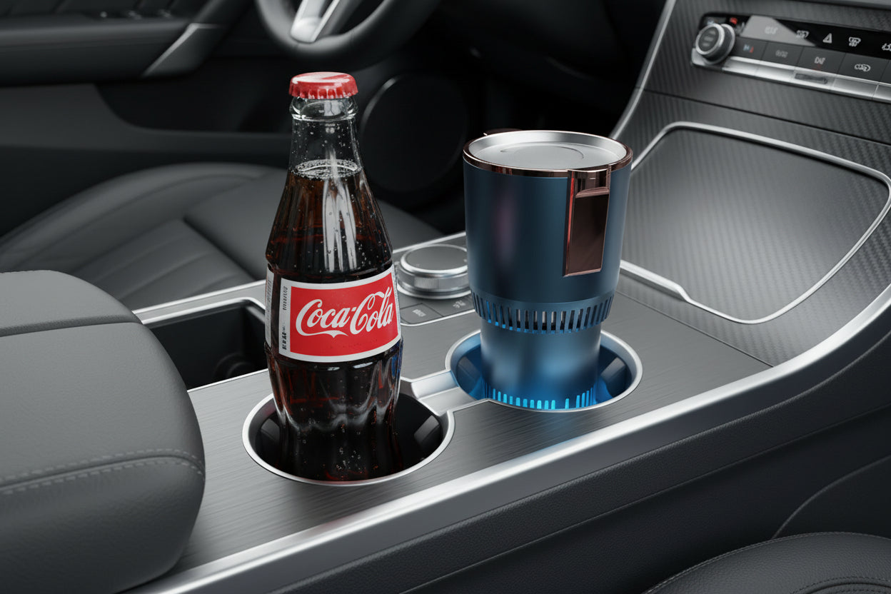 Smart Car Cup Warmer & Cooler – 12V Digital Temperature Display