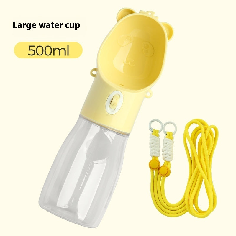 2 In 1 For Small Big Dogs Cat Outdoor Leak-proof Puppy Drinking Bowl With Food Container Pets Feeder Pet Products