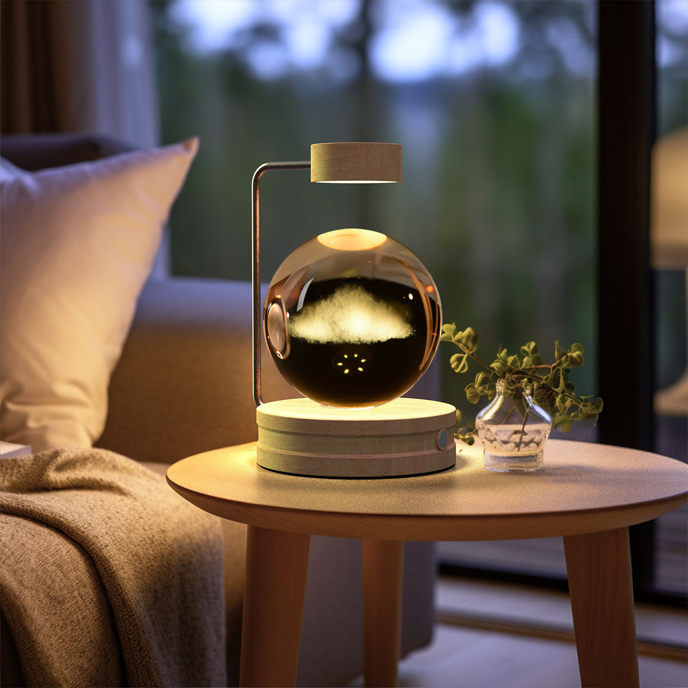 Cosmic Dinosaur Night Light – LED Crystal Ball Bedside Lamp