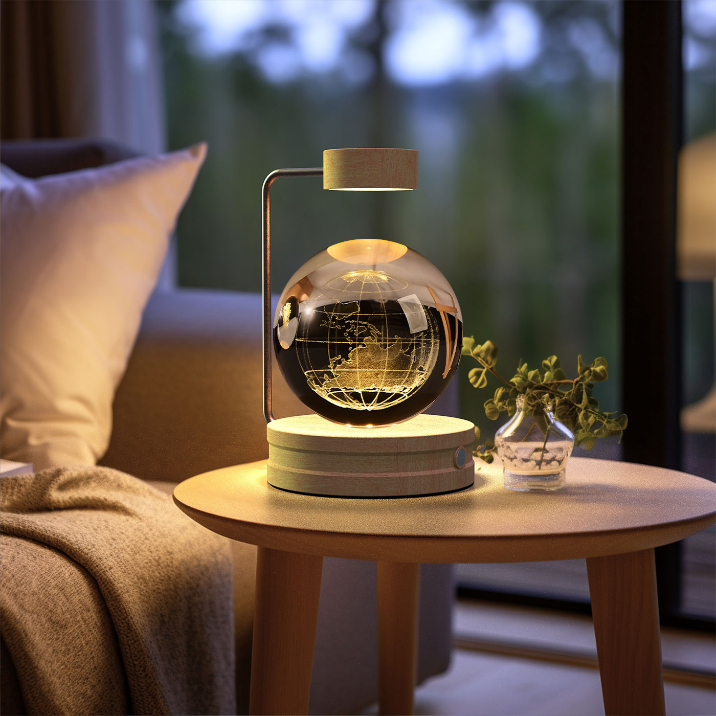 Cosmic Dinosaur Night Light – LED Crystal Ball Bedside Lamp