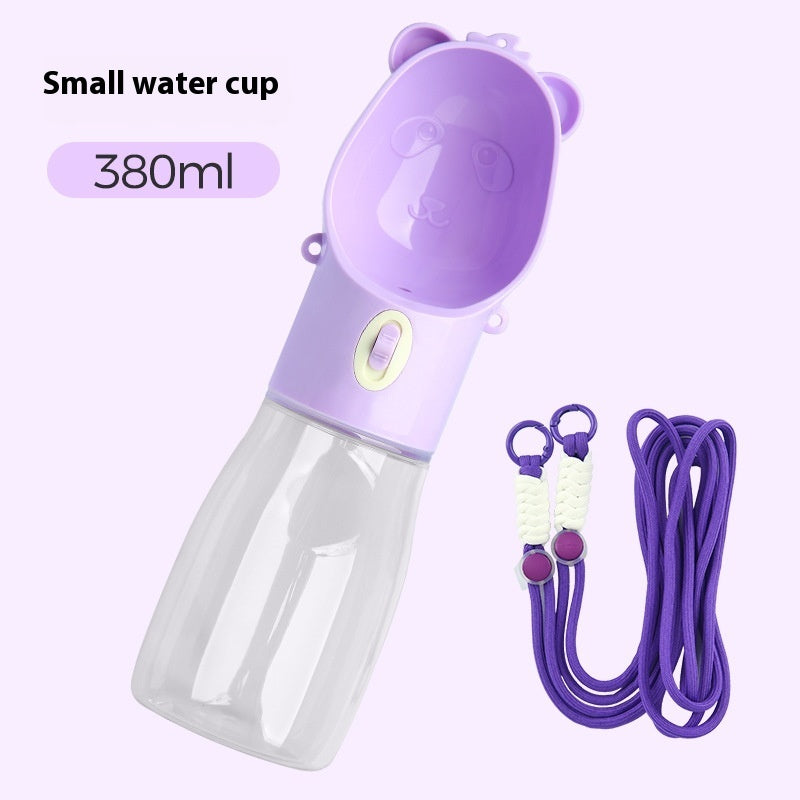 2 In 1 For Small Big Dogs Cat Outdoor Leak-proof Puppy Drinking Bowl With Food Container Pets Feeder Pet Products