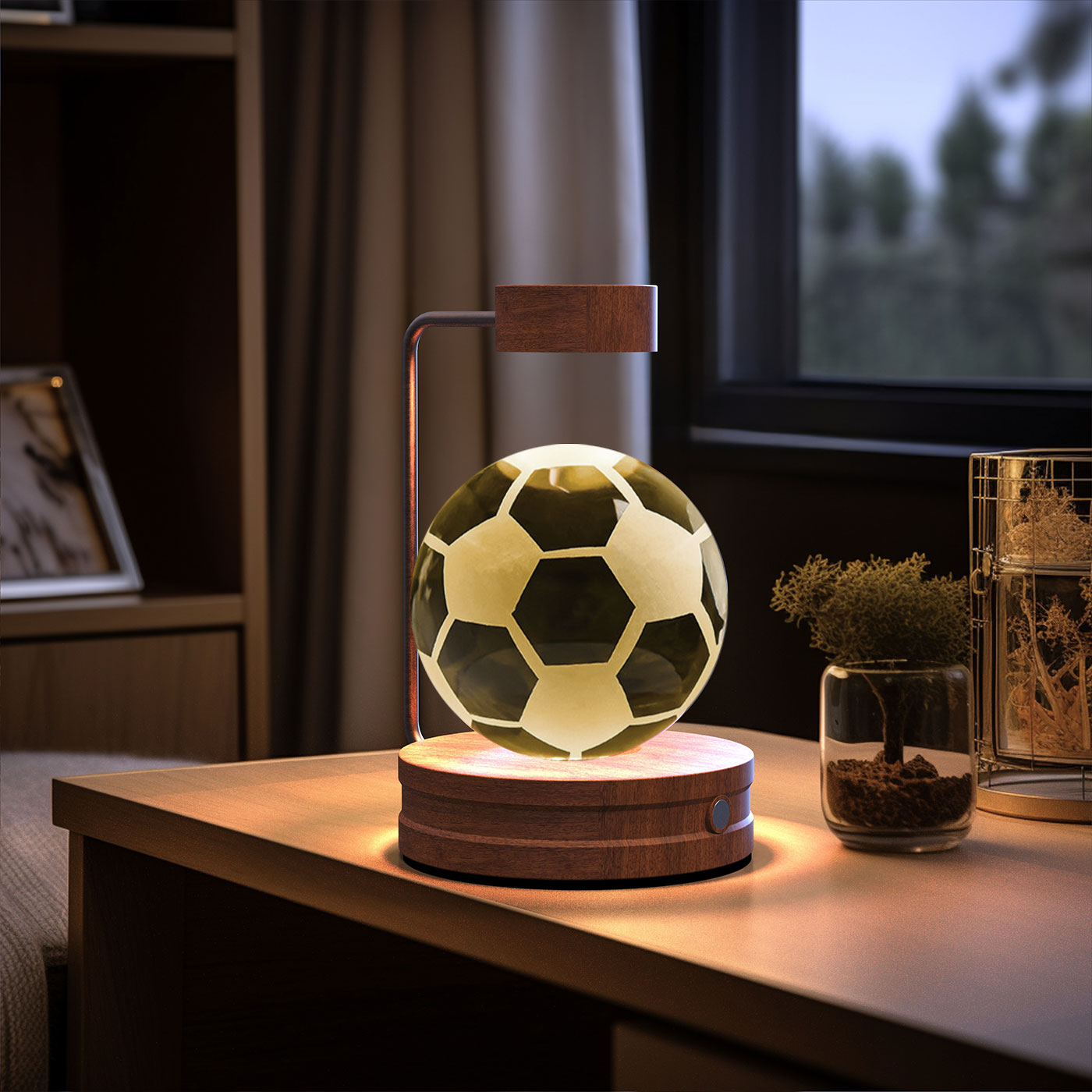 Cosmic Dinosaur Night Light – LED Crystal Ball Bedside Lamp