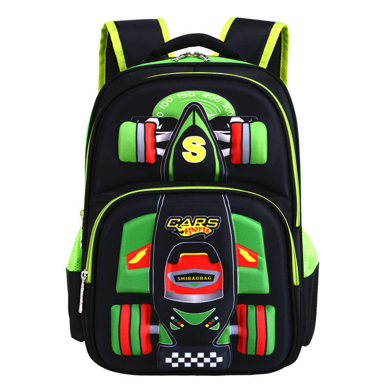 Boys 3D Car Trolley School Bag – Primary School Wheeled Backpack