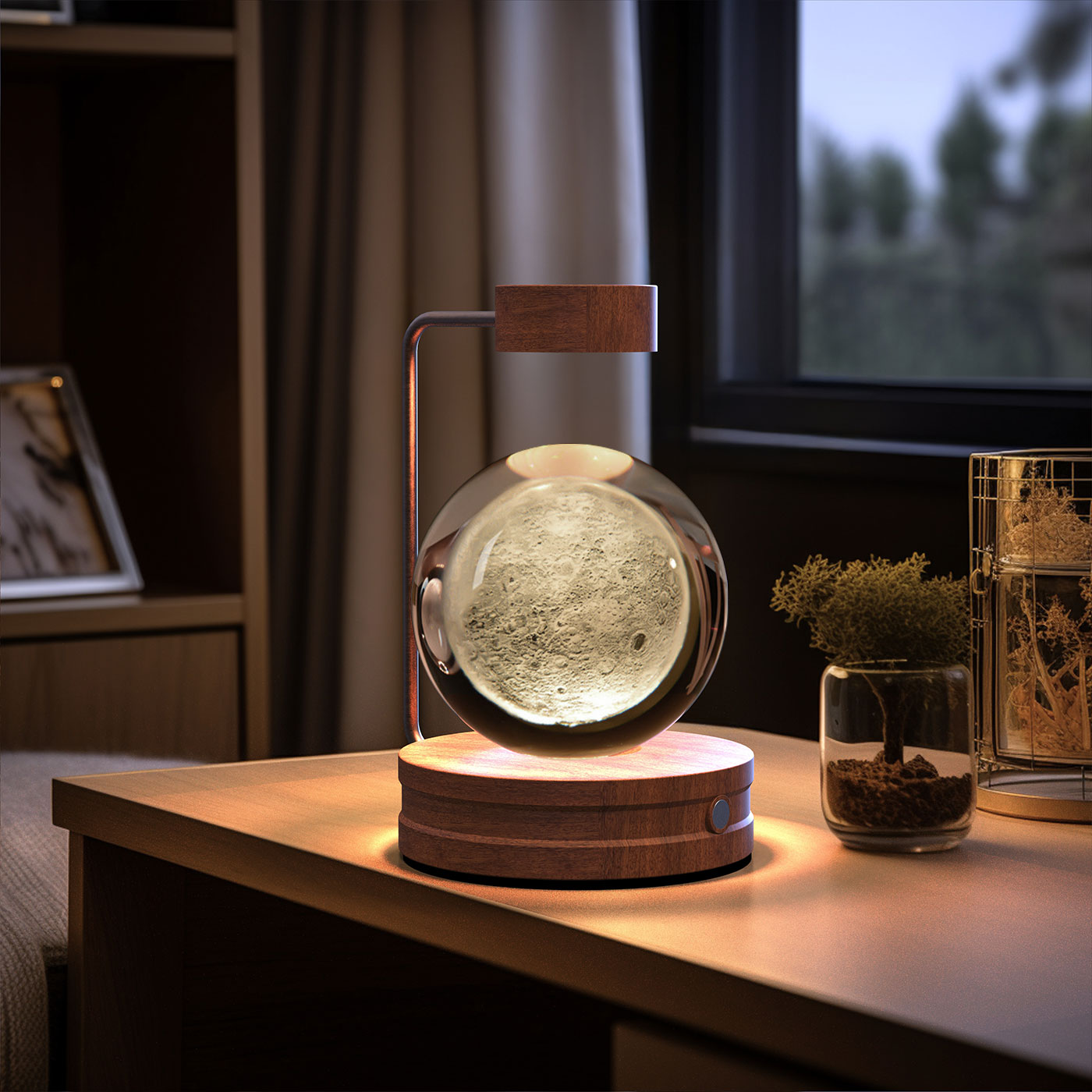Cosmic Dinosaur Night Light – LED Crystal Ball Bedside Lamp