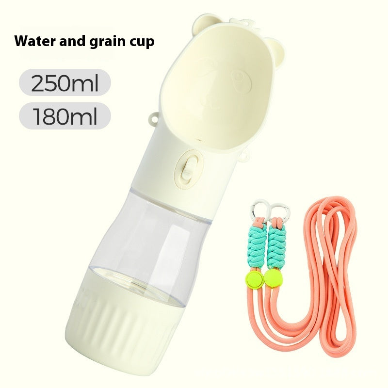 2 In 1 For Small Big Dogs Cat Outdoor Leak-proof Puppy Drinking Bowl With Food Container Pets Feeder Pet Products