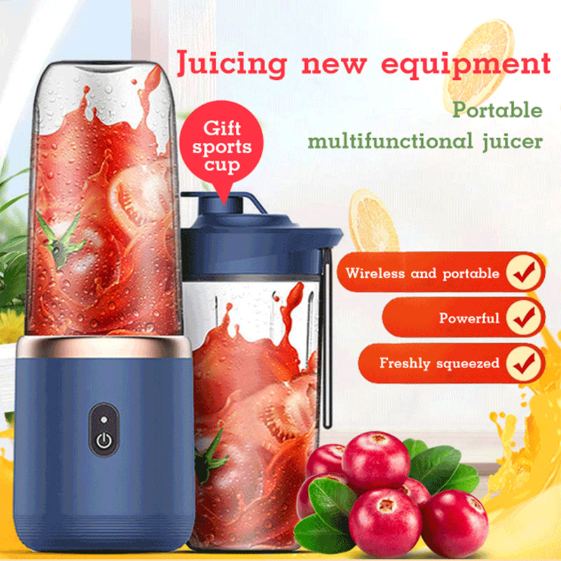 Portable Blender 6-Blade – USB Rechargeable Mini Juicer