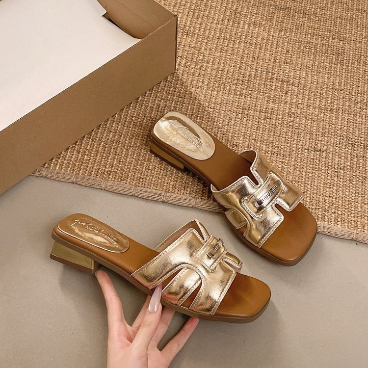 Women's Woven Block Heel Slides – Summer Sandals 2026