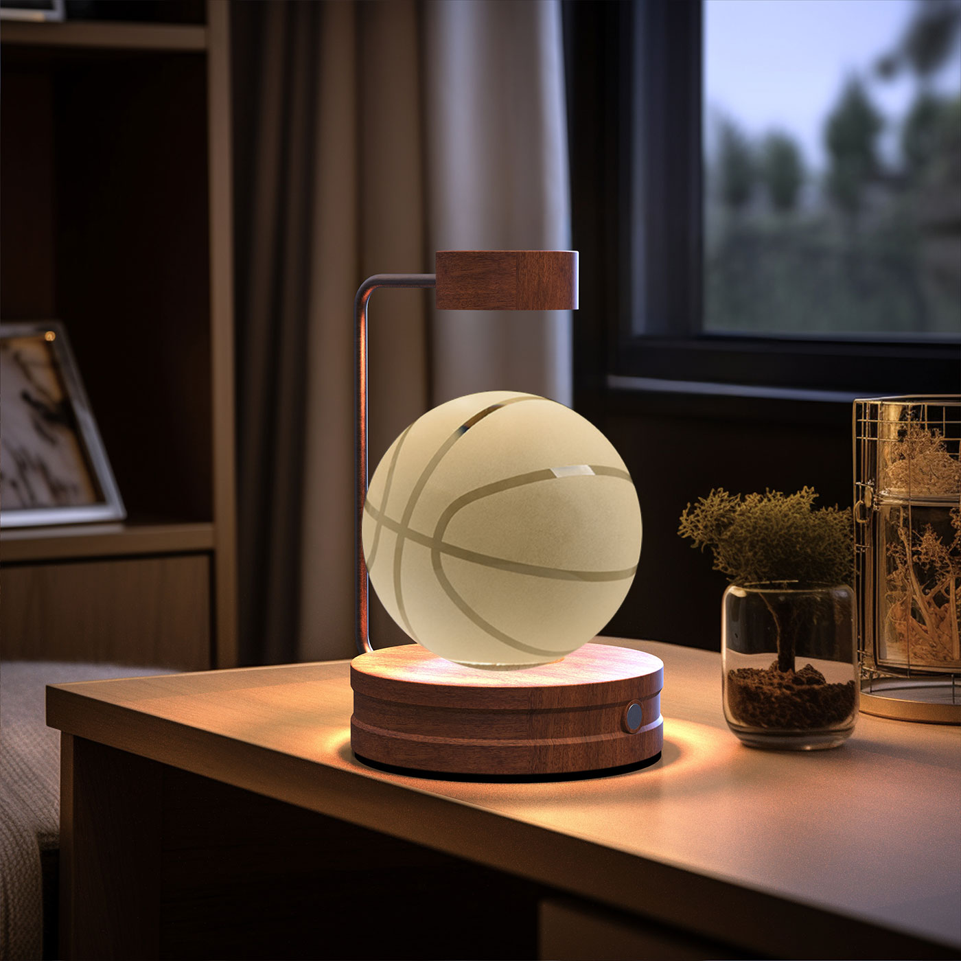Cosmic Dinosaur Night Light – LED Crystal Ball Bedside Lamp