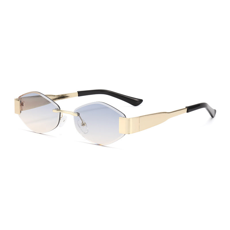 Polygon Rimless Sunglasses – UV-Resistant Elegant Shades