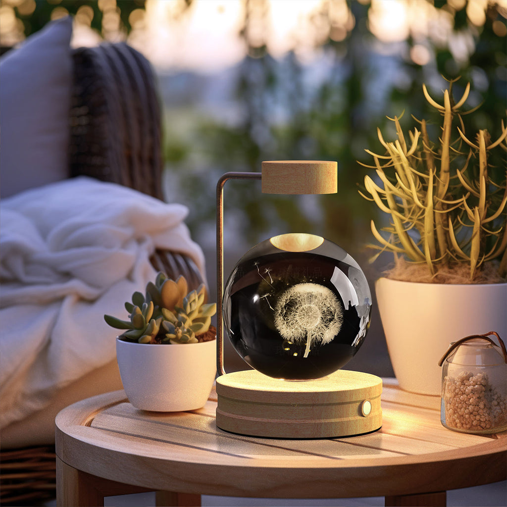 Cosmic Dinosaur Night Light – LED Crystal Ball Bedside Lamp