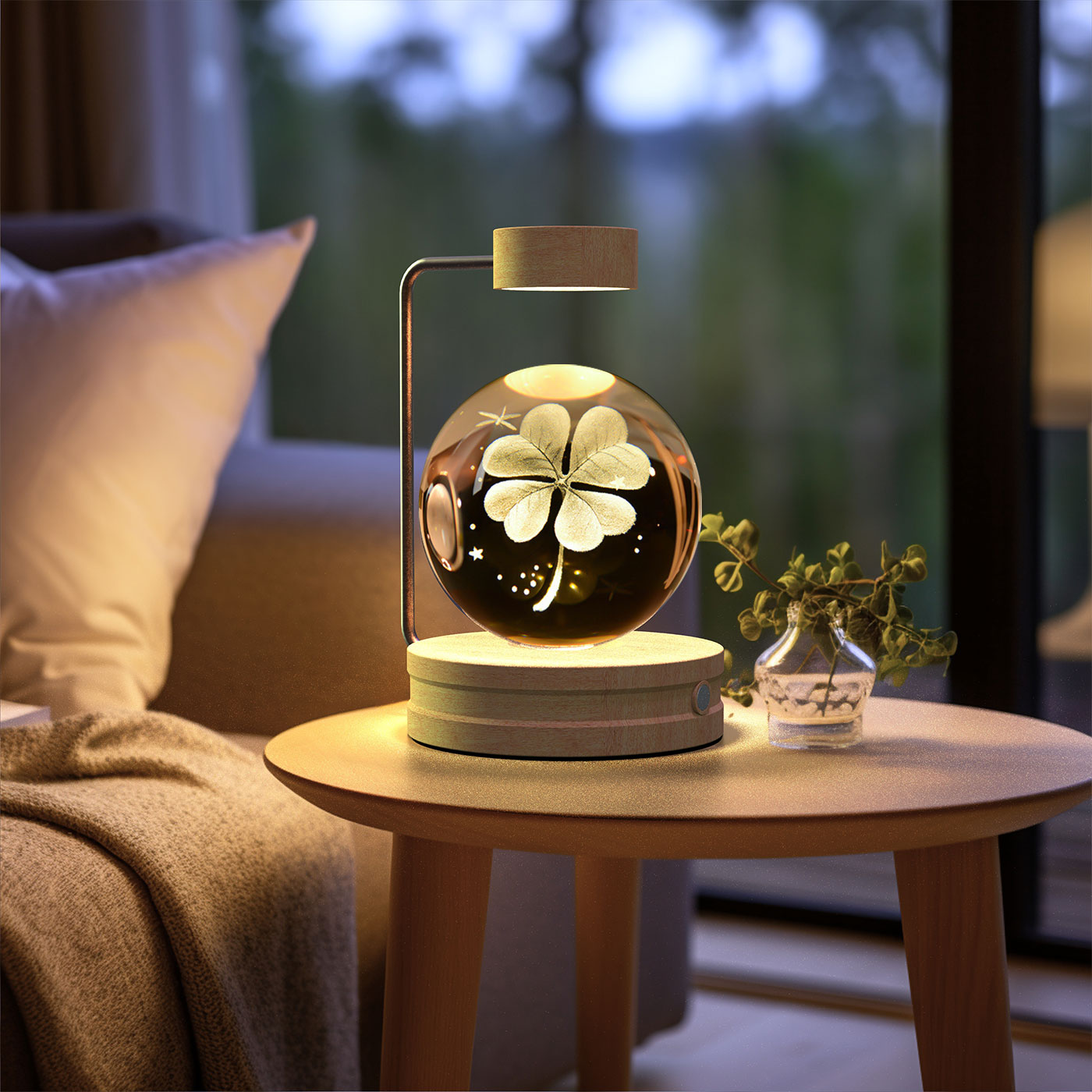 Cosmic Dinosaur Night Light – LED Crystal Ball Bedside Lamp