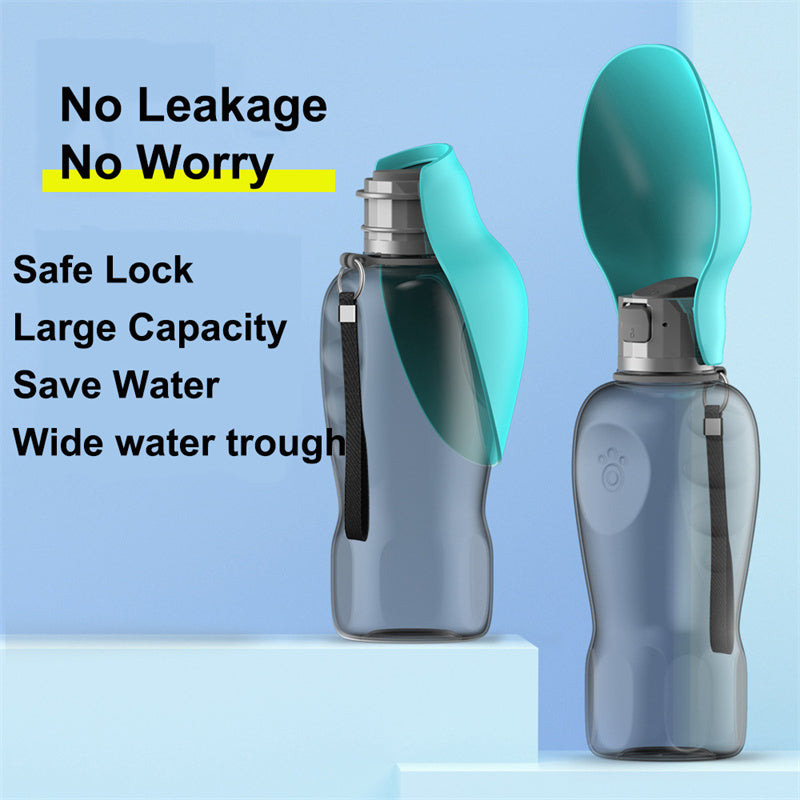 Portable Dog Water Bottle – Foldable Leakproof Bowl for Walks