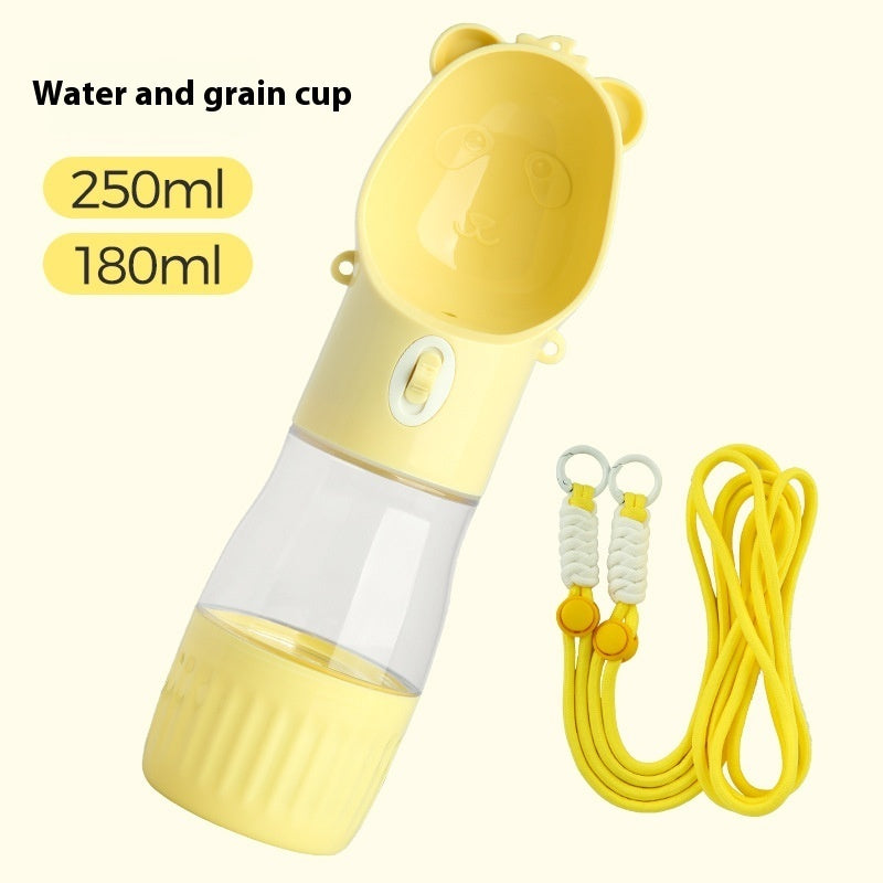 2 In 1 For Small Big Dogs Cat Outdoor Leak-proof Puppy Drinking Bowl With Food Container Pets Feeder Pet Products