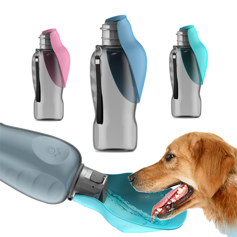 Portable Dog Water Bottle – Foldable Leakproof Bowl for Walks