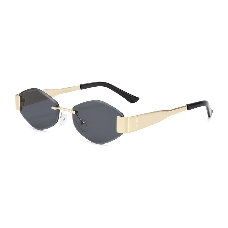 Polygon Rimless Sunglasses – UV-Resistant Elegant Shades