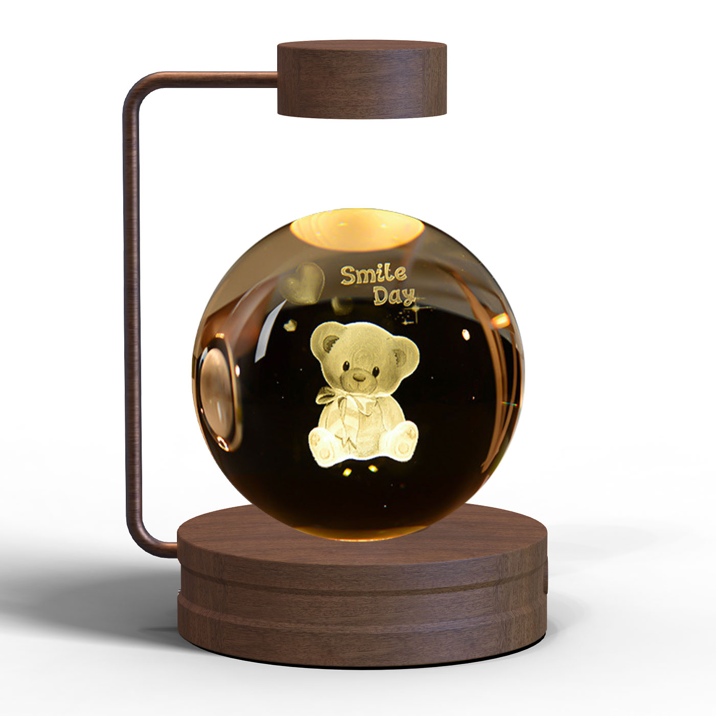 Cosmic Dinosaur Night Light – LED Crystal Ball Bedside Lamp
