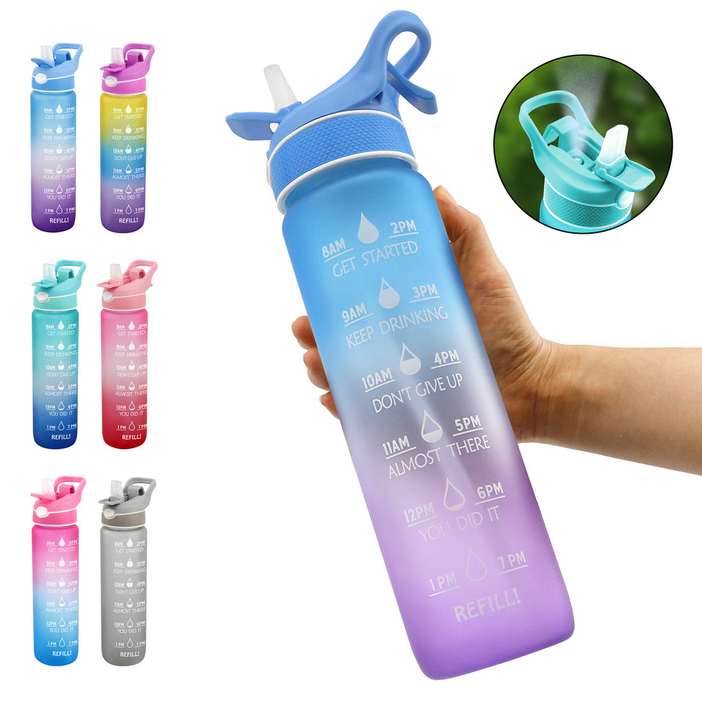 Sports Water Bottle with Straw – 1000ml