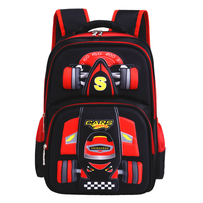 Boys 3D Car Trolley School Bag – Primary School Wheeled Backpack