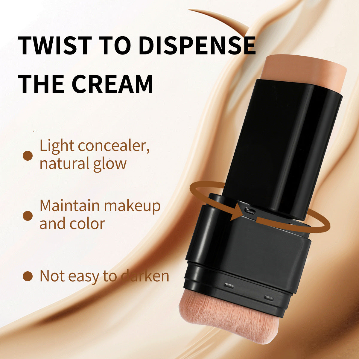 2-in-1 Waterproof Concealer Stick & Makeup Brush