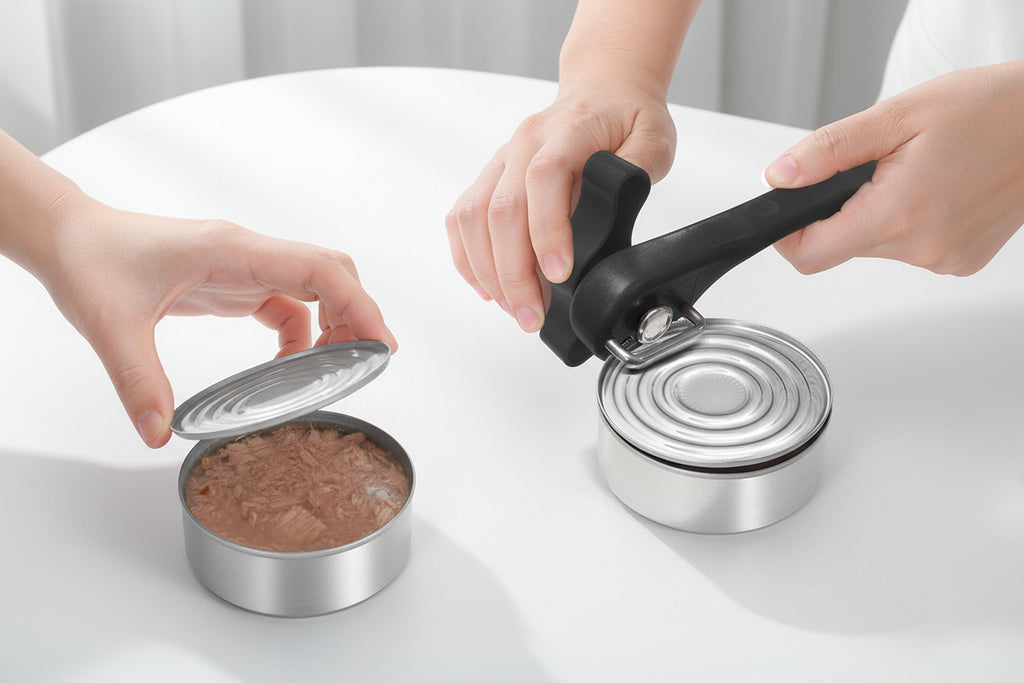Manual Safety Can Opener – Stainless Steel Kitchen Tool
