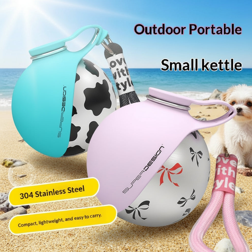 Portable Dog Water Bottle with Bowl & Waste Bag Dispenser | Travel Essential
