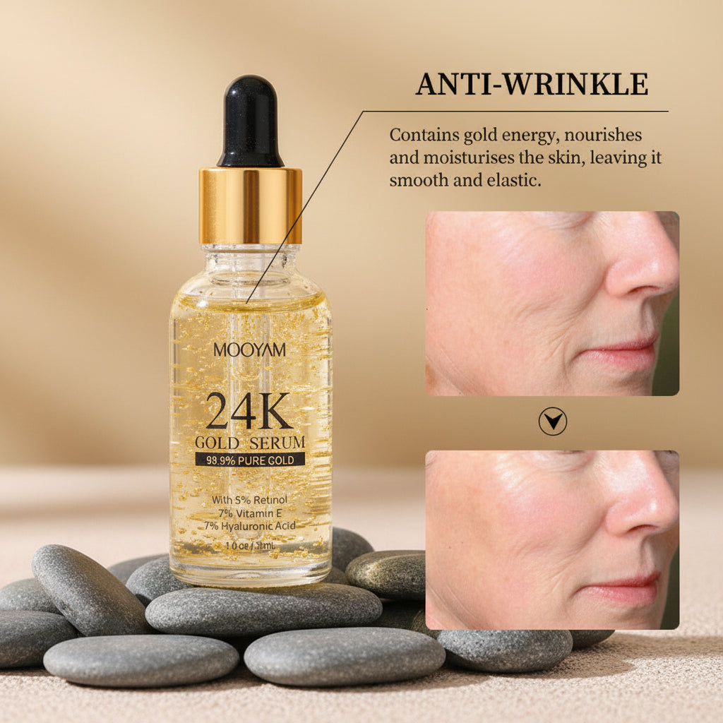 24K Gold Foil30mL Vitamin E Retinol Anti-wrinkle The Lifting Face Serum