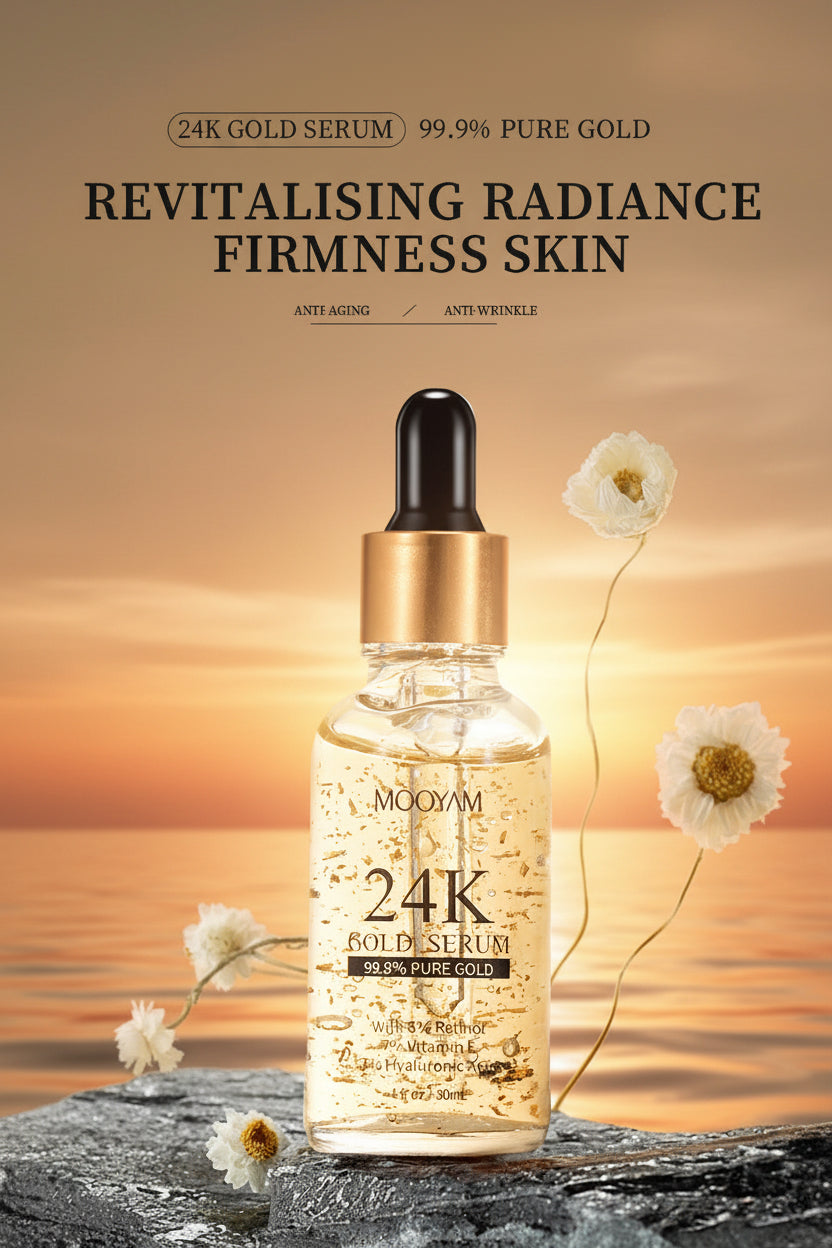 24K Gold Foil30mL Vitamin E Retinol Anti-wrinkle The Lifting Face Serum